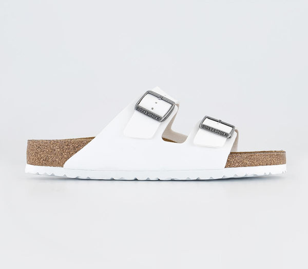 Mens BIRKENSTOCK Arizona Two Strap Sandals White Birko UK Size 9.5 EU44