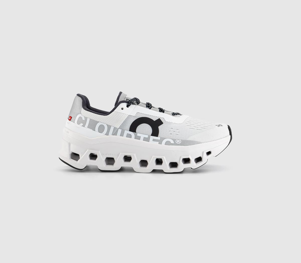 ON Cloudmonster Trainers All White F UK Size 7