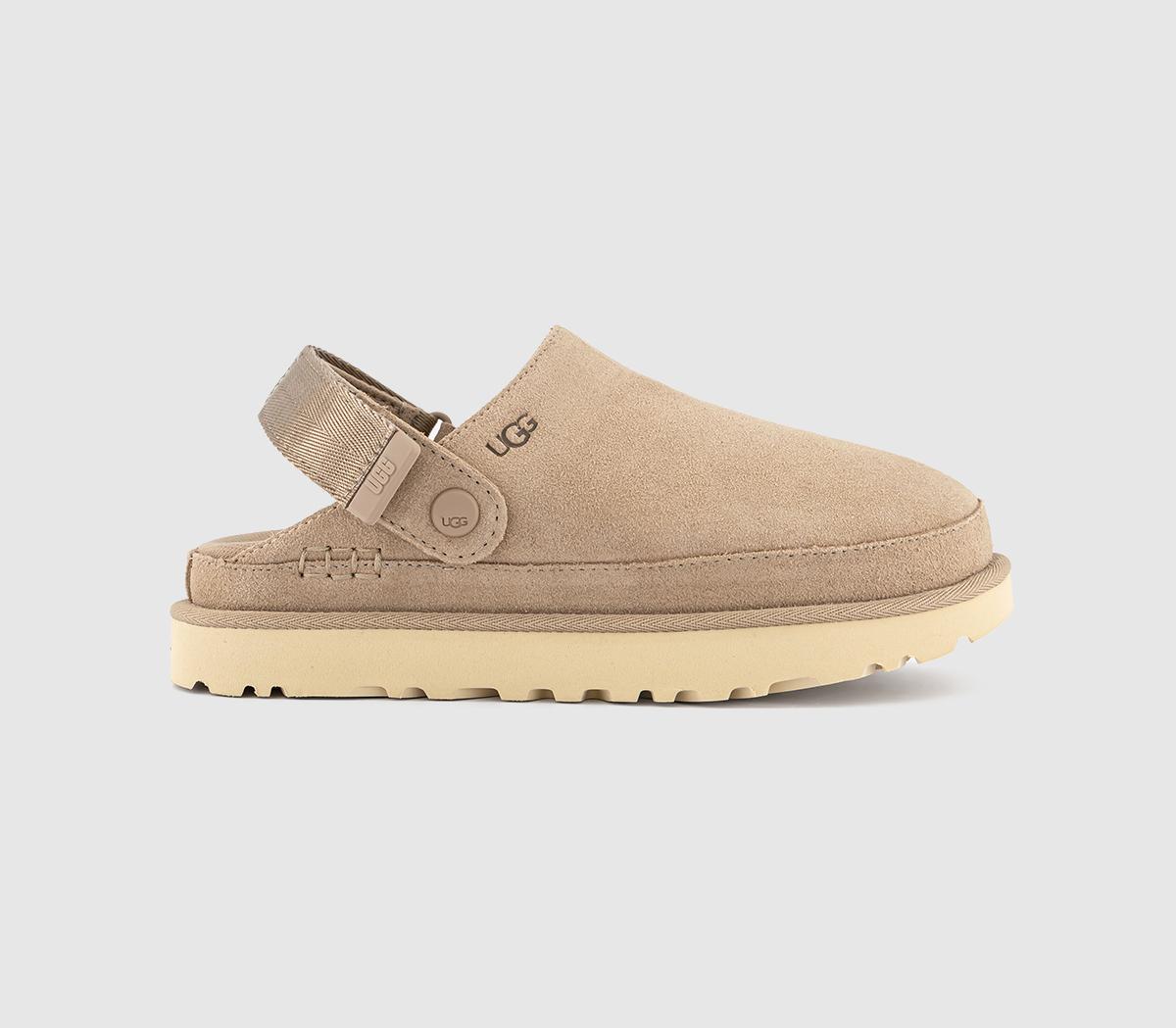 Womens UGG Goldenstar Clogs Sand UK Size 6