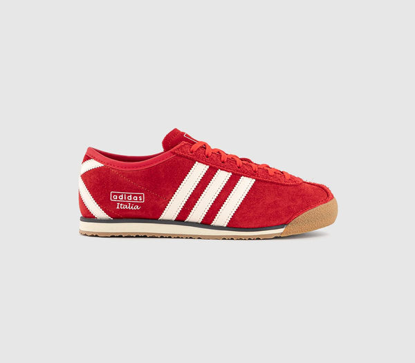 adidas Italia 70s Trainers Red Cream White Silver Metallic UK Size 4