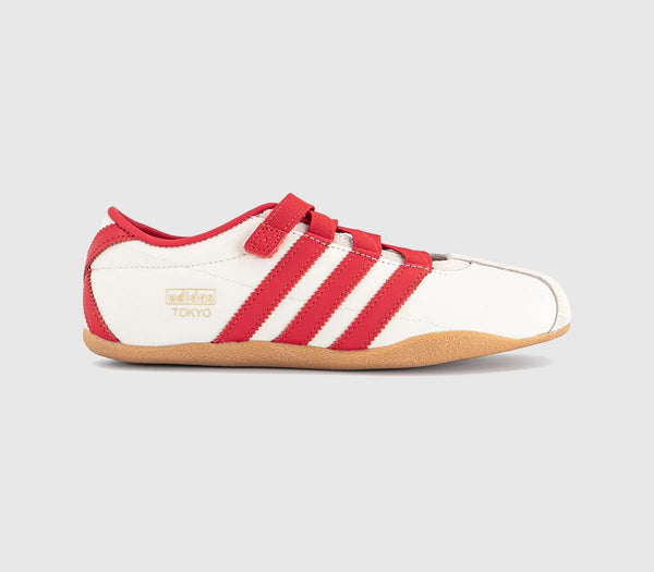 adidas Tokyo Mary Jane Trainers Cream White Red Gold Metallic UK Size 6