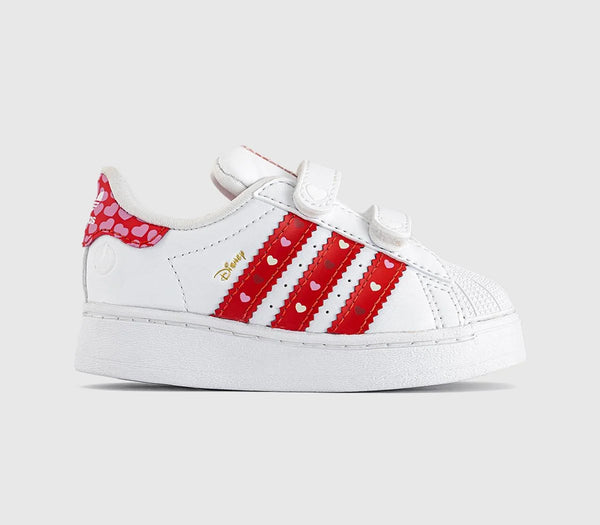 Kids adidas Superstar Led Lights Infant Trainers Black Bright Red White UK Size 9infant