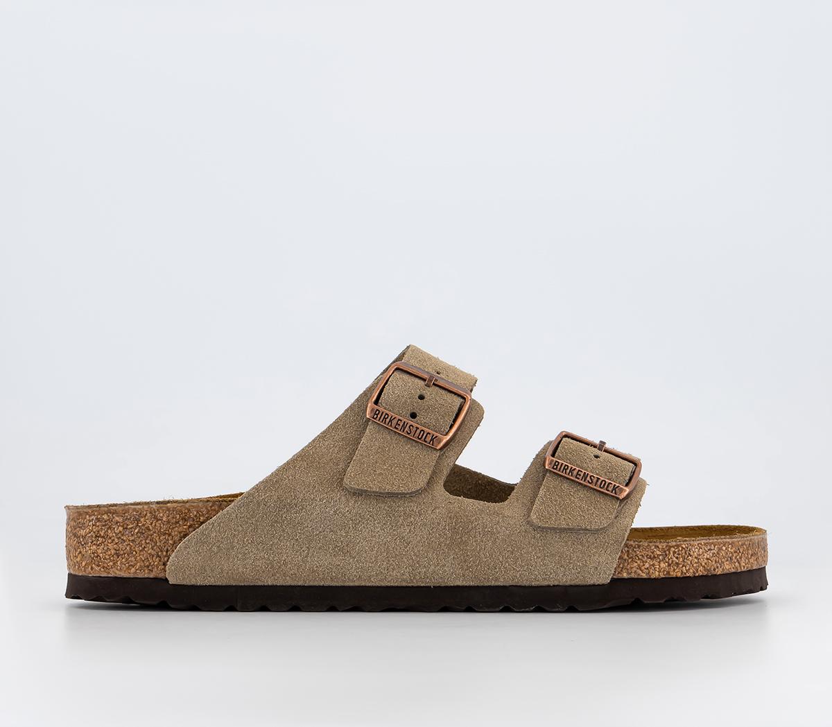 Mens BIRKENSTOCK Arizona Two Strap Sandals Taupe Suede UK Size 8 EU42