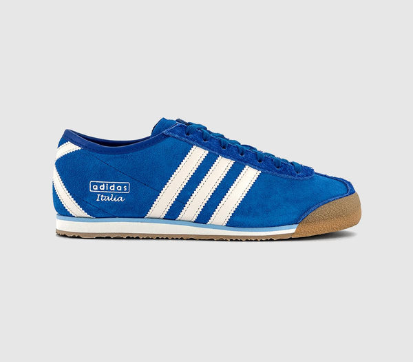 adidas Italia 70s Trainers Team Royal Blue Cream White Silver Metallic UK Size 5