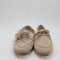 Womens Office Fender Lace Up Boat Shoes Beige Suede Uk Size 6
