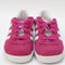 Kids adidas Gazelle 2 Infant Trainers Semi Lucid Fuchsia Cloud White Gold Metallic Uk Size 7 Infant