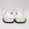 Womens Office Samara Two Part Low Wedge Sandals White