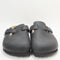 Womens Birkenstock Boston Clogs Black Waxy Leather Uk Size 3.5