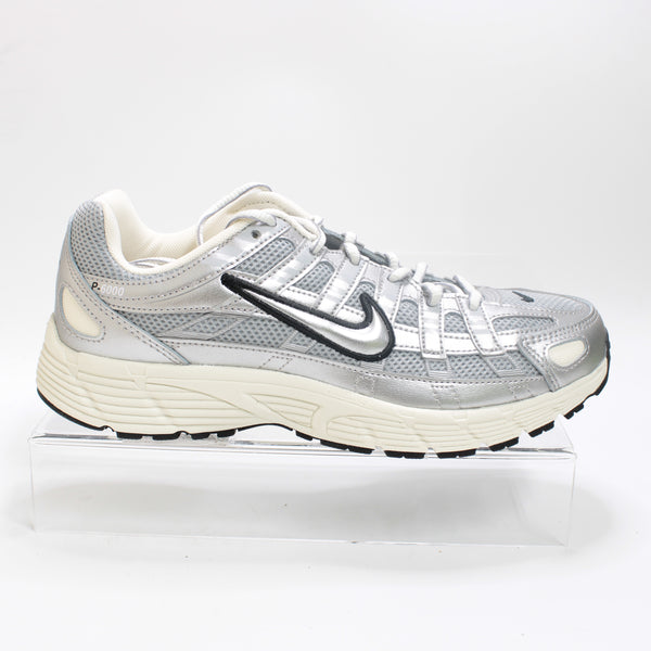 Youth Nike P6000 Trainers Silver White Black - UK Size UK6 EU39