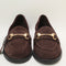 Womens Office Fountain Snaffle Trim Loafers Brown Suede Uk Size 3