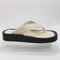 Womens Alohas Overcast Leather Toe Post Sandals Ivory UK Size - 4