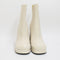 Womens Office After Party Platform Ankle Boots White