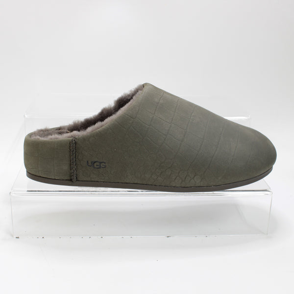 Womens UGG Elea Embossed Slip On Slippers Dense Smoke