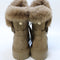 Womens Earth Addict Akka Fur Cuff Ankle Boots Taupe Uk Size 5