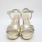 Womens OFFICE Honor Cross Over Platform Block Heel Sandals Gold UK Size 6