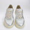 Autry Medalist Low Bicolour Sneakers White and Silver Leather - UK Size 3