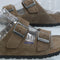 Womens Birkenstock Arizona Two Strap Sandals Dark Tea Tfb Uk Size 3.5