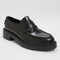Womens G.H. Bass & Co Albany II Saddle Loafer Black Leather