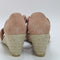 Womens Office Wide Fit: Maiden Cross Strap Wedges Nude Suede