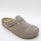 Womens Birkenstock Boston Clogs Gray Taupe Suede Uk Size 3