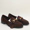 Womens Office Fountain Snaffle Trim Loafers Brown Suede Uk Size 3