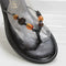 Womens OFFICE Sl Soleil Beaded Toe Post Sandals Black