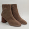 Womens Office Ash Cylinder Stacked Heel Boots Mink Suede Uk Size 5