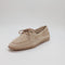 Womens Office Fender Lace Up Boat Shoes Beige Suede Uk Size 6