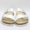 Womens Birkenstock Arizona Two Strap Shiny Lizard White