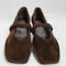 Womens ALOHAS Lautan Ballet Flats Chocolate Brown Suede