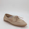 Womens Office Fender Lace Up Boat Shoes Beige Suede Uk Size 6