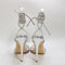 Womens Garner1 Truffle Collection Silver PU Heels - UK Size 5