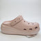 Odd Sizes - Womens Crocs Classic Crush Clogs Pink Clay Shimmer - UK Sizes Right 7/Left 8
