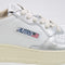 Autry Medalist Low Bicolour Sneakers White and Silver Leather - UK Size 3