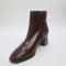 Womens Office Annie Smart Block Heel Boots Choc Leather Uk Size 6