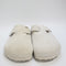 Womens Birkenstock Boston Clogs Antique White Suede Uk Size 8