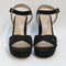 Womens Office Heaven Platform Block Heel Sandals Black