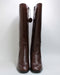 Womens Office Kleo Block Heel Knee High Boots Choc Leather