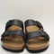 Womens Birkenstock Arizona Two Strap Sandals Black Natural Leather Uk Size 4.5
