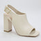 Womens Office Hallmark Heeled Shoe Boots Off White