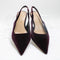 Womens OFFICE Million Slingback Kitten Heels Burgundy Velvet