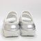 Womens Crocs Mega Crush Slides Moonlight Silver