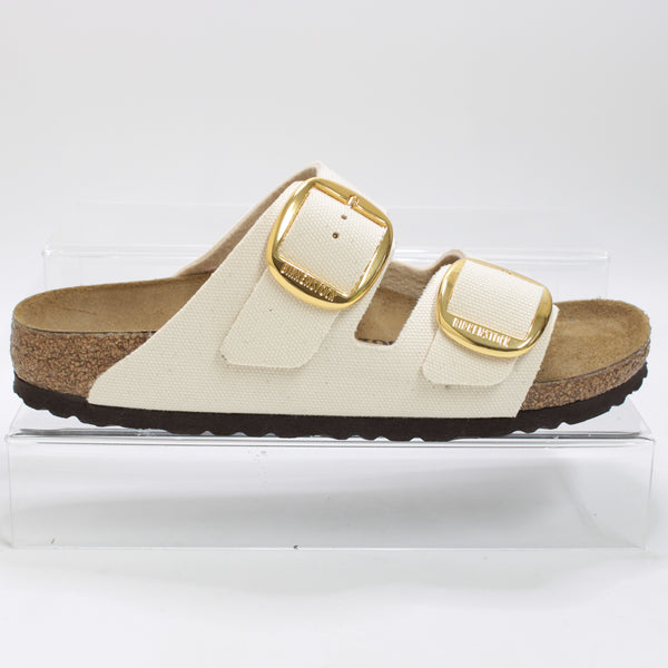 Womens Birkenstock Arizona Big Buckle Eggshell Vegan Canvas - UK Size 5.5 EU 39