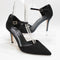Womens OFFICE Hide Out Two Part Court Heels Black
