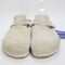 Womens Birkenstock Boston Clogs Antique White Suede Uk Size 7