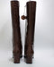 Womens Office Kleo Block Heel Knee High Boots Choc Leather