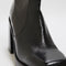 Womens Office Anthem Chunky Platform Block Ankle Boots New Black Leather