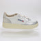 Autry Medalist Low Bicolour Sneakers White and Silver Leather - UK Size 4