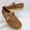 Womens Clarks Originals Wallabee T-Bar Shoes Brown Orange Suede