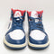 Odd sizes - Womens Jordan Air Jordan 1 Mid White French Blue Gym Red Uk Sizes Right 5/Left 4
